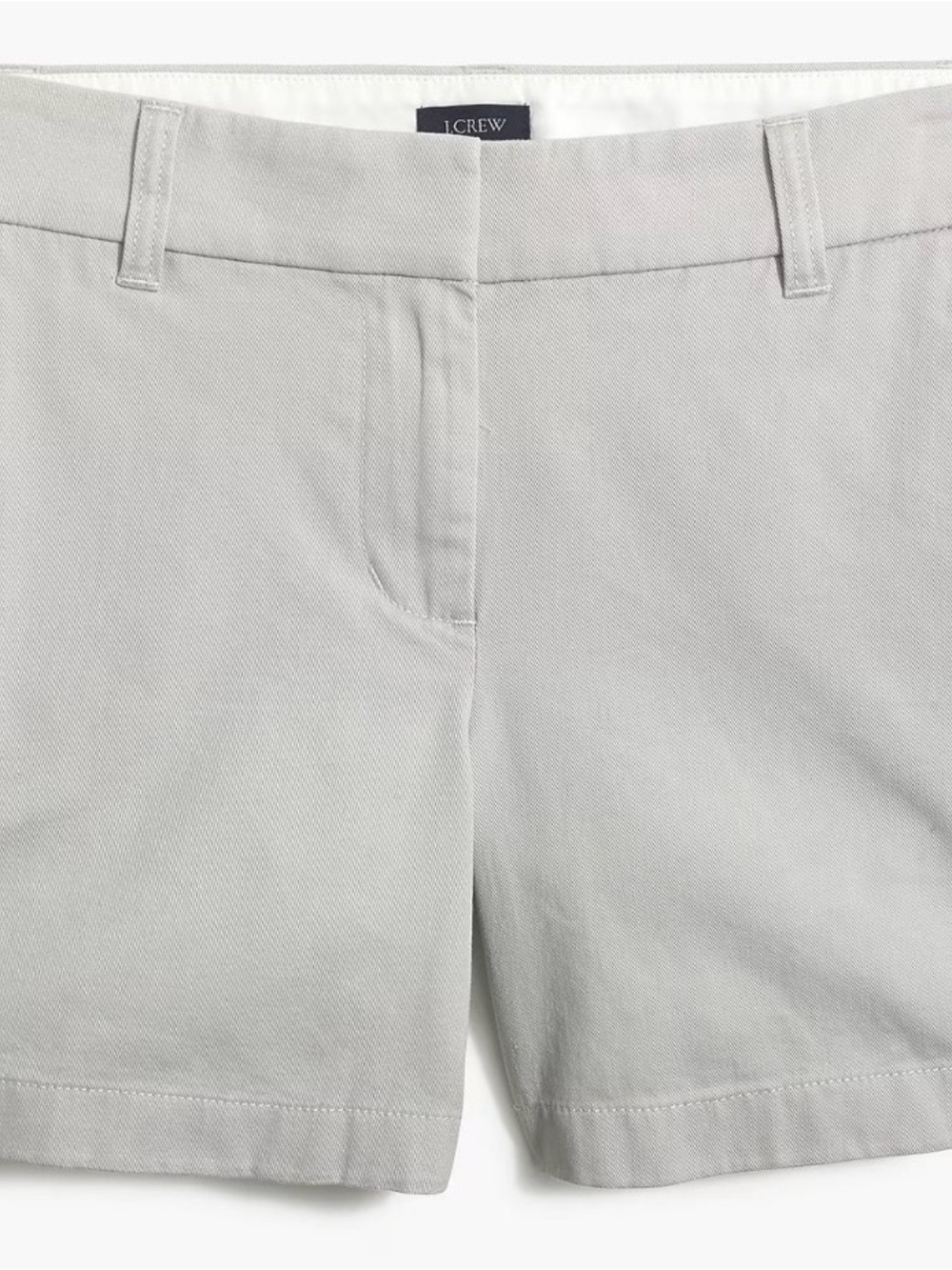 J. Crew Women's Light Gray Chino Bermuda Shorts 5” size 16 NWT